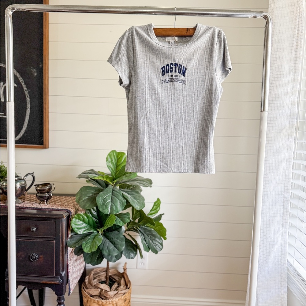 Gray Boston Short Sleeve Tee